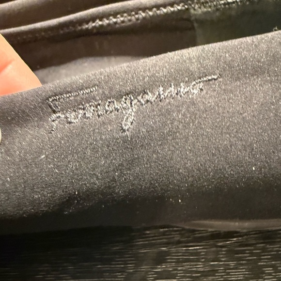 Salvatore Ferragamo Jet Black NELLA Nylon Wedge Loafer Size 10 - Picture 6 of 14